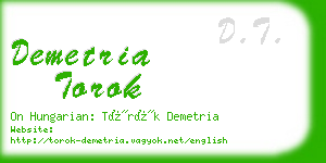 demetria torok business card